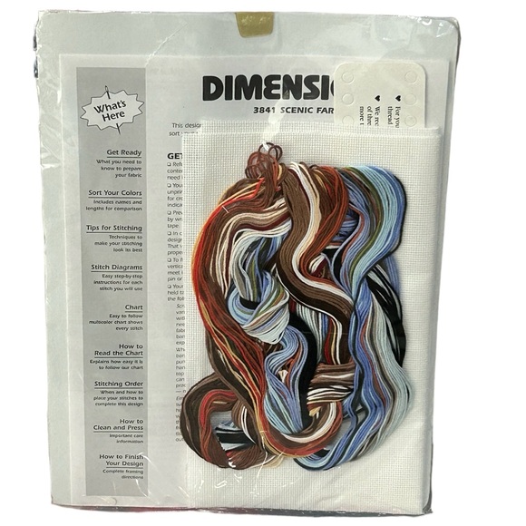 New Dimensions Counted Cross Stitch 3841 Scenic Farm Kit - Picture 3 of 3